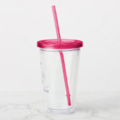 Paarse Witte Eenhoorn Schommel Acryl Drinkbeker (Links)