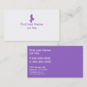 Paarse witte eenvoudige zeemeermin aangepaste visi visitekaartje (Voorkant / Achterkant)