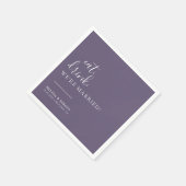 Paarse witte eet Drink We zijn getrouwd bruiloft Servet (Hoek)