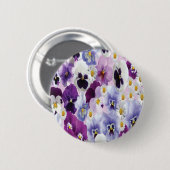 Paarse, witte en violette achtergrond ronde button 5,7 cm (Voorkant /achterkant)