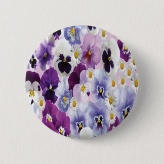 Paarse, witte en violette achtergrond ronde button 5,7 cm