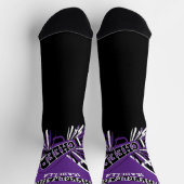 Paarse, witte en zwarte Cheerleader Socks Sokken (Top)