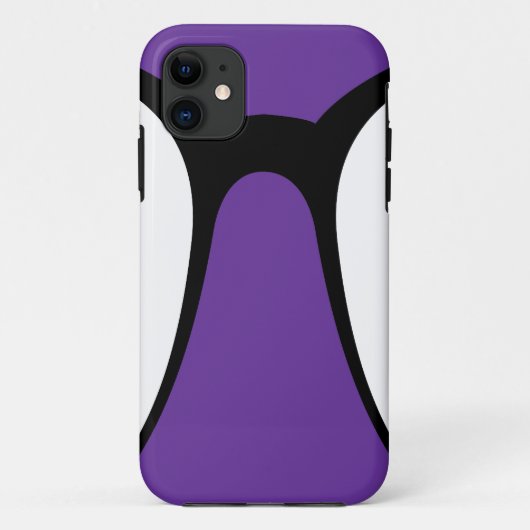 Paarse, witte en zwarte draagtas Case-Mate iPhone case (Achterkant)