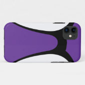 Paarse, witte en zwarte draagtas Case-Mate iPhone case (Achterkant (horizontaal))