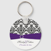 Paarse, witte en zwarte Sleutelhanger (Voorkant)