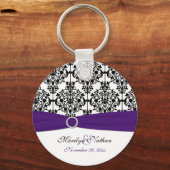 Paarse, witte en zwarte Sleutelhanger (Voorkant)