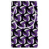 Paarse, witte en zwarte volleybal - Personaliseer Klein Cadeauzakje (Achterkant)