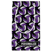 Paarse, witte en zwarte volleybal - Personaliseer Klein Cadeauzakje (Voorkant)