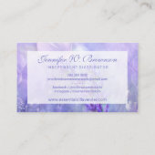 Paarse witte Essential Oils Lavender Visitekaartje (Achterkant)