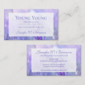 Paarse witte Essential Oils Lavender Visitekaartje (Voorkant / Achterkant)