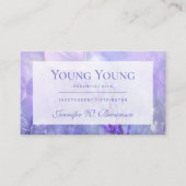 Paarse witte Essential Oils Lavender Visitekaartje (Voorkant)