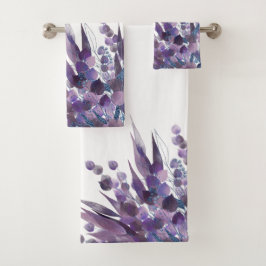 PAARSE WITTE EUCALYPTUS BATHROOM TOWEL SET BAD HANDDOEK