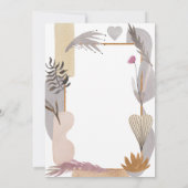 Paarse witte flora esthesie bespaart de datum save the date (Achterkant)