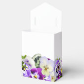 Paarse witte floralen verjaardagsnaam Dank je Bedankdoosjes (Geopend)