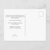 Paarse Witte Fotocollage Klasse van 2025 Afstudere Aankondigingskaart (Achterkant)