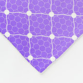 Paarse witte gelaatstrekker fleece deken (Hoek)