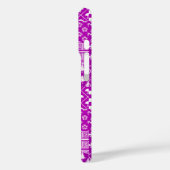 Paarse Witte Gemengde Patchwork Ontwerp Case-Mate iPhone Case (Achterkant / Links)