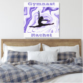 Paarse & Witte Gepersonaliseerde Uitgerekte Canvas Afdruk (Insitu (Slaapkamer))