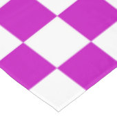 Paarse witte geruit controlepatroon tafelkleed (Gekanteld)