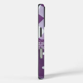 Paarse Witte Geruite Polka Dot Floral Damask Art Case-Mate iPhone Case (Achterkant / Rechts)