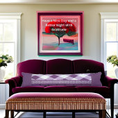 Paarse Witte Geruite Polka Dot Floral Damask Art Lichaamskussen