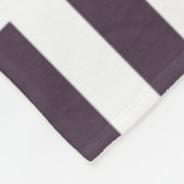 Paarse & Witte Gestreepte Hoekdoos Herhaal Patroon Fleece Deken (Hoek)