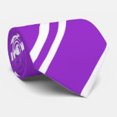 Paarse witte gestreepte patroon stropdas (Opgerold)