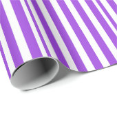 Paarse witte, gestreepte patroonpartij cadeaupapier (Rol Hoek)