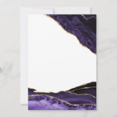 Paarse witte gouden agaat 90e verjaardag kaart (Achterkant)