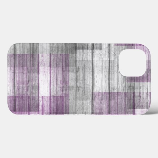 Paarse witte grijze, zwarte houten textiel ace Pr Case-Mate iPhone Case (Achterkant (horizontaal))