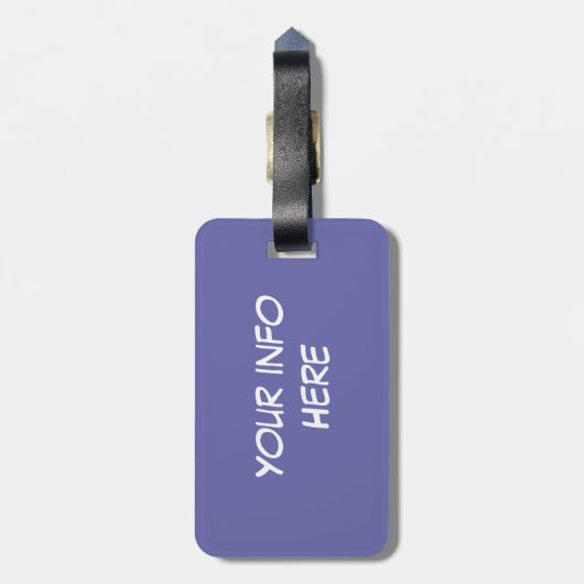 paarse witte haarvlekken bagagelabel (Achterkant verticaal)