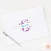 Paarse Witte Hibiscus Bloem Bloemfeest Sticker (Envelop)