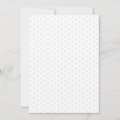 Paarse Witte Hortensia Stippen Bruiloft Kaart (Achterkant)