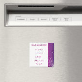 Paarse & Witte Huwelijk sparen de datummagneet Magneet (Insitu (Vaatwasser))