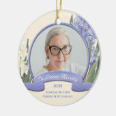  Paarse witte hyacinten in liefdevolle herinnering Keramisch Ornament (Links)