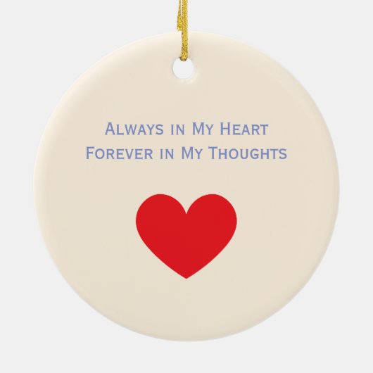  Paarse witte hyacinten in liefdevolle herinnering Keramisch Ornament (Achterkant)