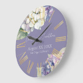 Paarse & Witte Hydrangea Bloemen op Lavendel Grote Klok (Hoek)