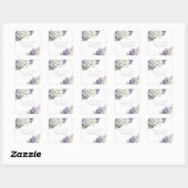 Paarse & Witte Hydrangea Bloemen Vierkante Sticker (Vel)