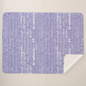 Paarse witte Inspirerend woorden kerst Sherpa Deken (Voorkant (horizontaal))