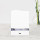 Paarse & witte iris gepersonaliseerd Wenskaart Kaart (Achterkant)