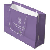 Paarse Witte Kapsalon Schaar Cadeautas (Voorkant Gekanteld)