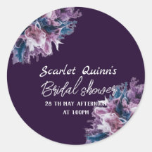 Paarse witte kleur explosie bruidsmeisjesfeest