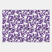 paarse witte kleur thema kinder tiener volleybal inpakpapier vel (Voorkant)