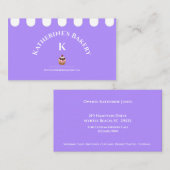 Paarse witte legant bakkerij Visitekaartje (Voorkant / Achterkant)