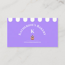 Paarse witte legant bakkerij Visitekaartje