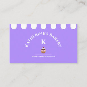 Paarse witte legant bakkerij Visitekaartje
