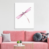 Paarse witte libel canvas libellen (Insitu (Woonkamer))