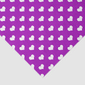 Paarse Witte Liefde Hartpatroon Ontwerp Tissuepapier (Detail)