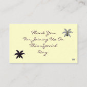 Paarse & Witte Lillies Zitplaatsen Kaarten Plaatskaartje (Achterkant)