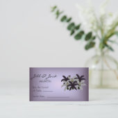 Paarse & Witte Lillies Zitplaatsen Kaarten Plaatskaartje (Staand voorkant)